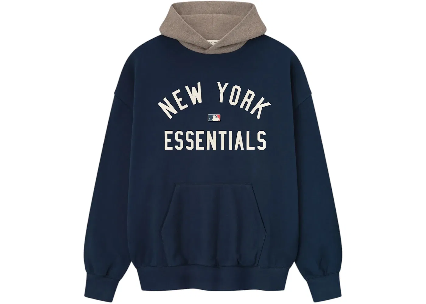 Мужской худи с длинным рукавом Fear of God Essentials Yankees Sport Hoodie, Midnight Navy/Homstead Heather