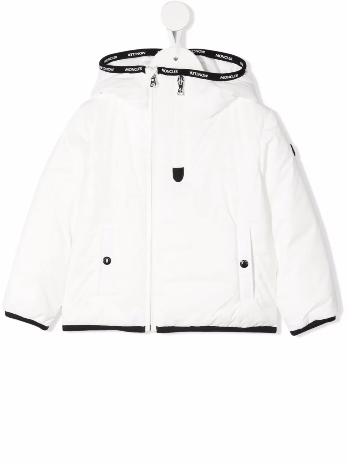 Куртка с капюшоном из стеганого материала Moncler, белый