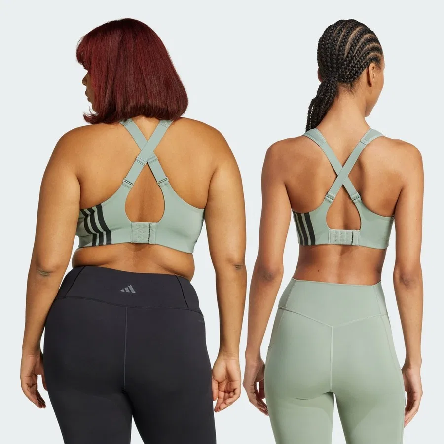 Спортивный бюстгальтер для фитнеса Impact Training High Support TLRD, adidas, Зеленый — фото 2