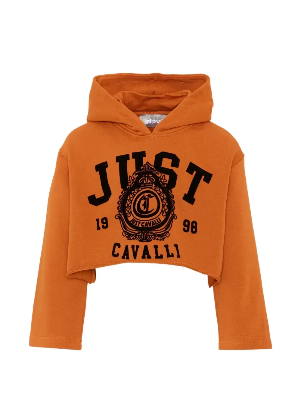 Укороченная толстовка с логотипом Just Cavalli Kids, оранжевый