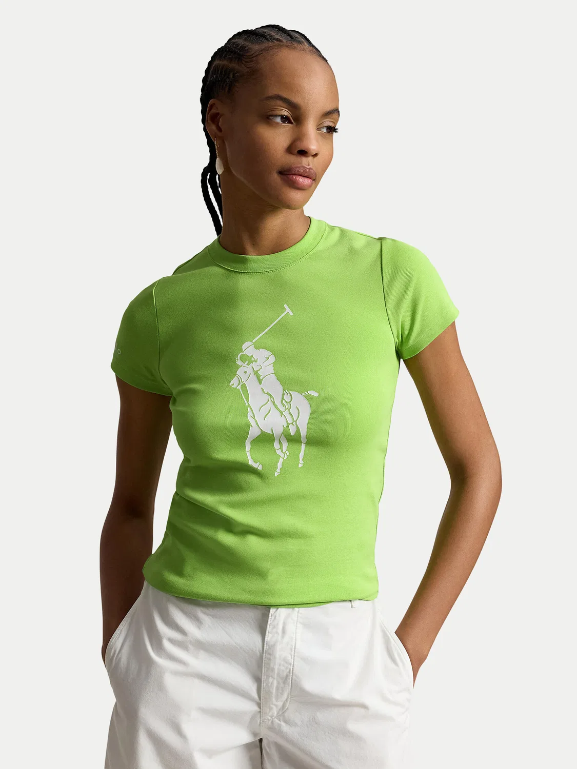 Женская футболка приталенного кроя Polo Ralph Lauren, светло-зеленый