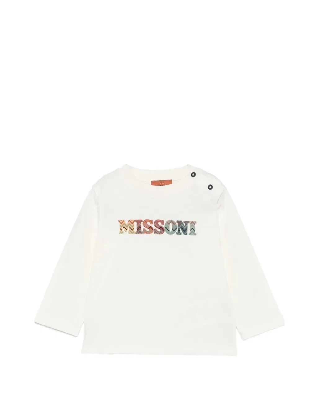 Футболка с длинными рукавами и логотипом Missoni Kids, бежевый