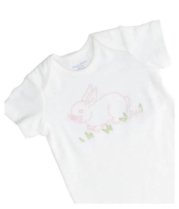 Детское боди для мальчиков хлопковое Polo Ralph Lauren, белый — фото 3