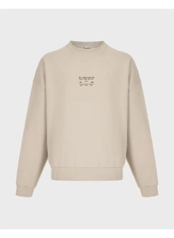 Свитшот с принтом букв, длинный рукав, Zara, хаки