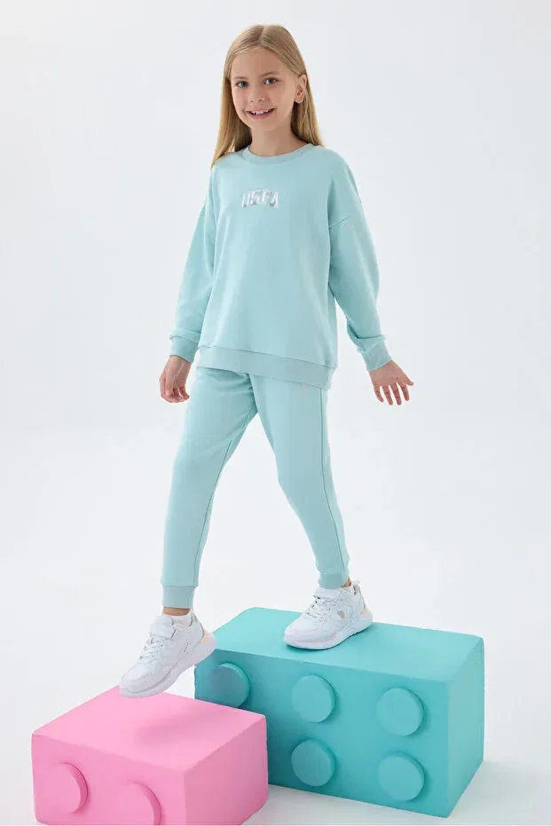 Детский спортивный комплект для девочек с принтом U.S. Polo Assn., Turquoise