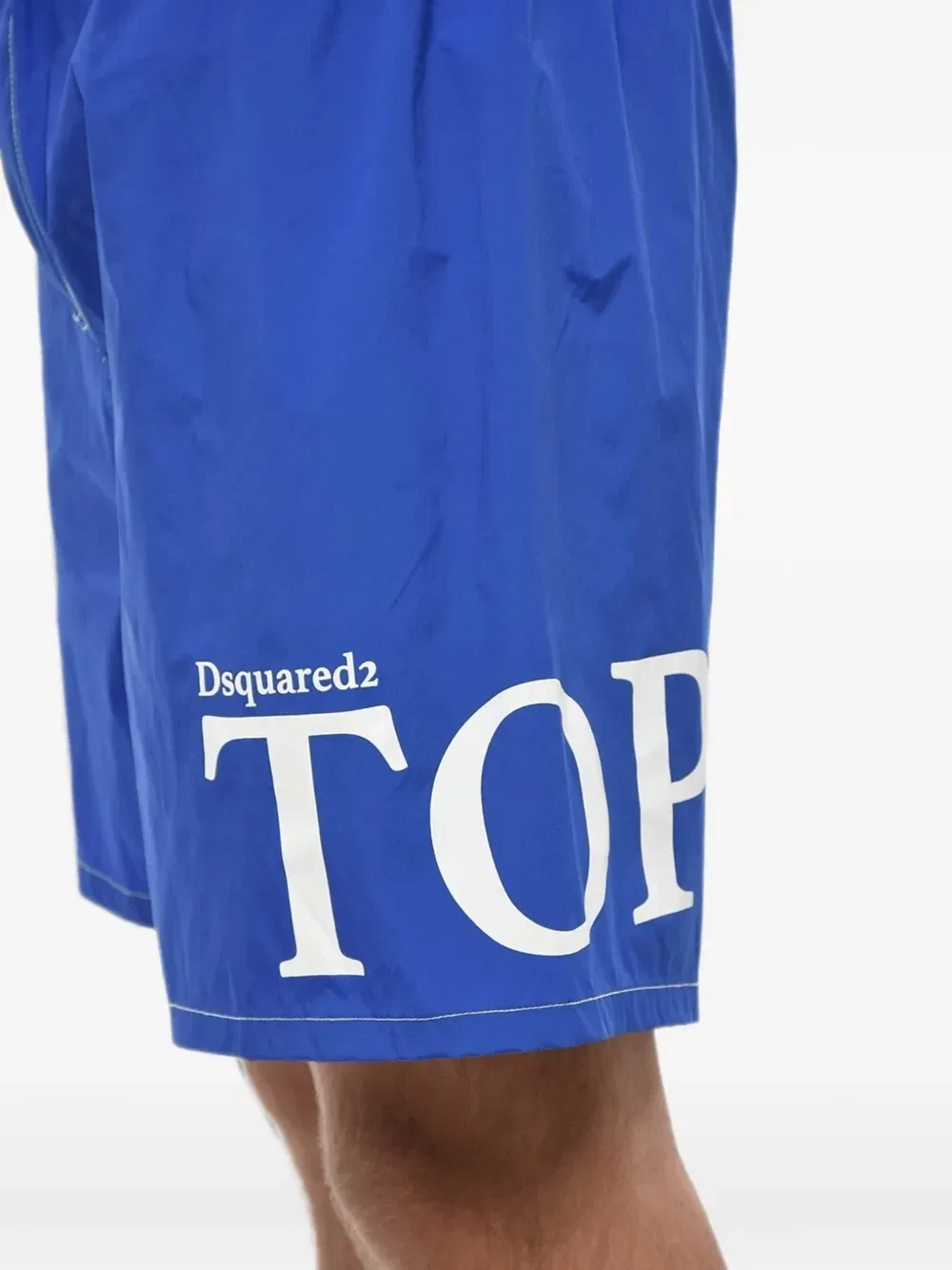Плавки с кулиской и логотипом Dsquared2, синий — фото 3