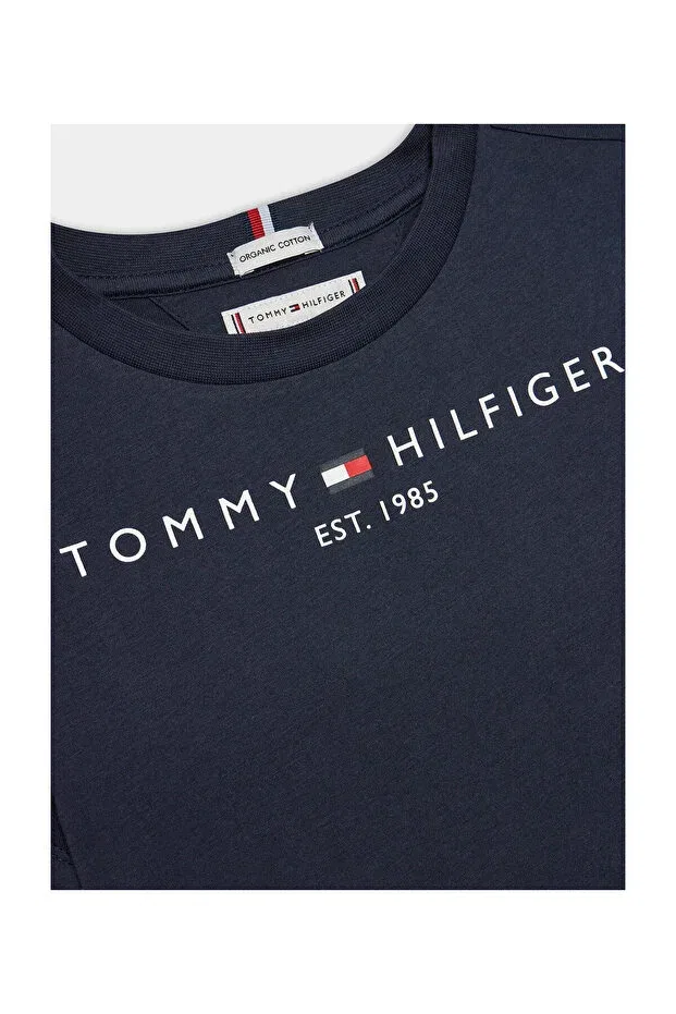 Детская футболка для девочек с принтом Tommy Hilfiger, Navy Blue — фото 3