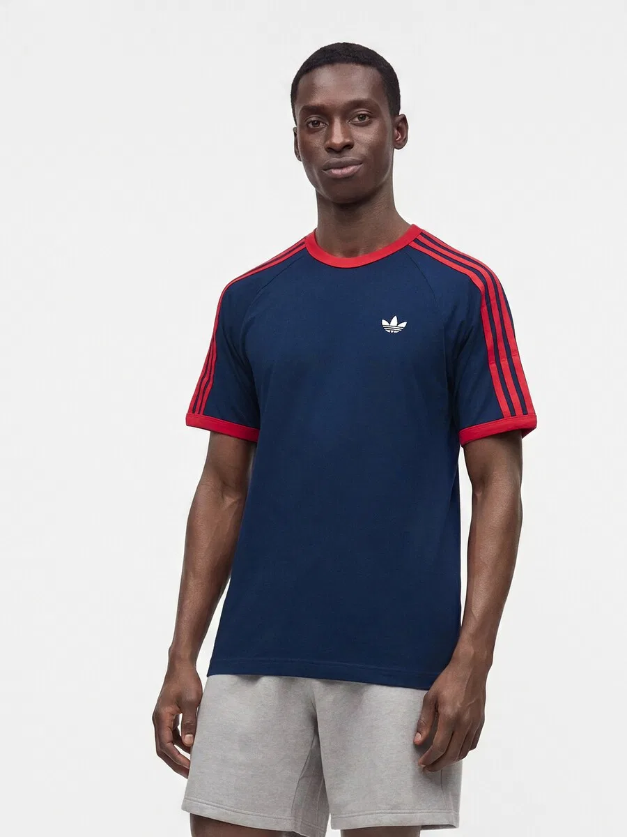 Футболка ADIDAS ORIGINALS цвета индиго — фото 2