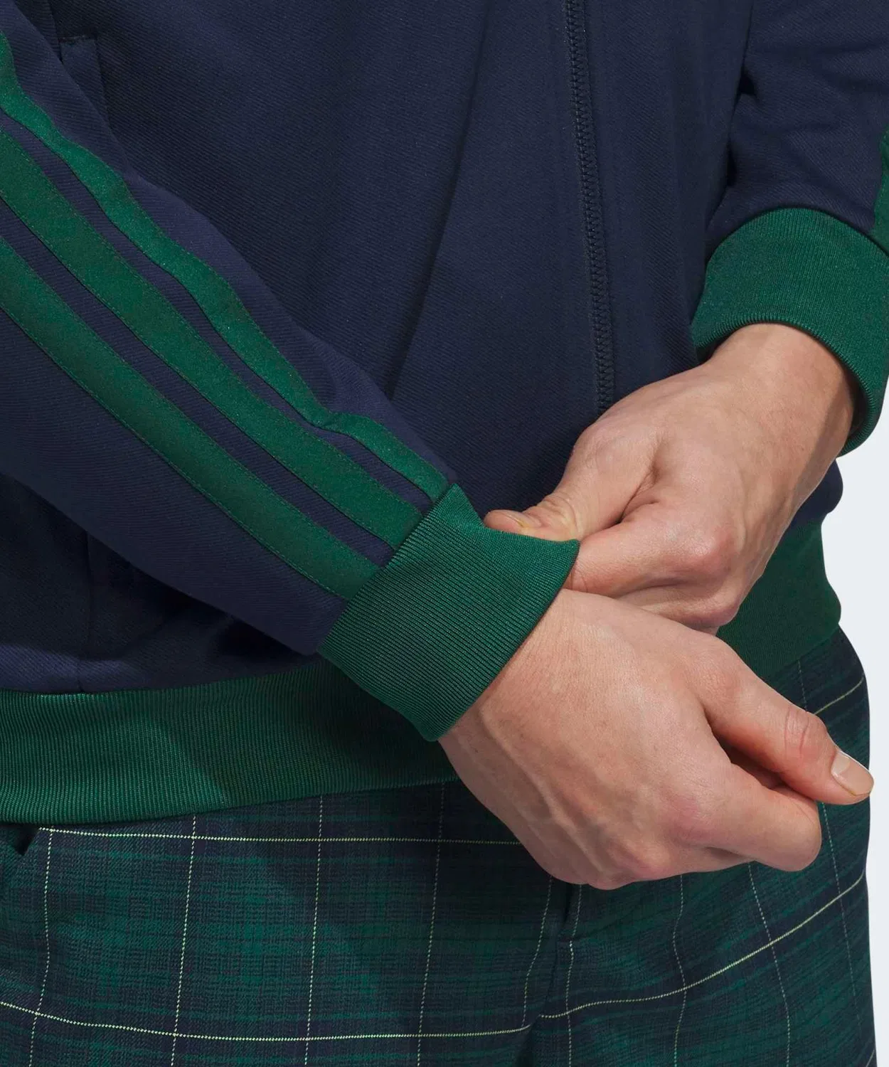 Мужская куртка-бомбер с молнией, модель 3-Stripes Track Top Jacket, Adidas, Navy — фото 4