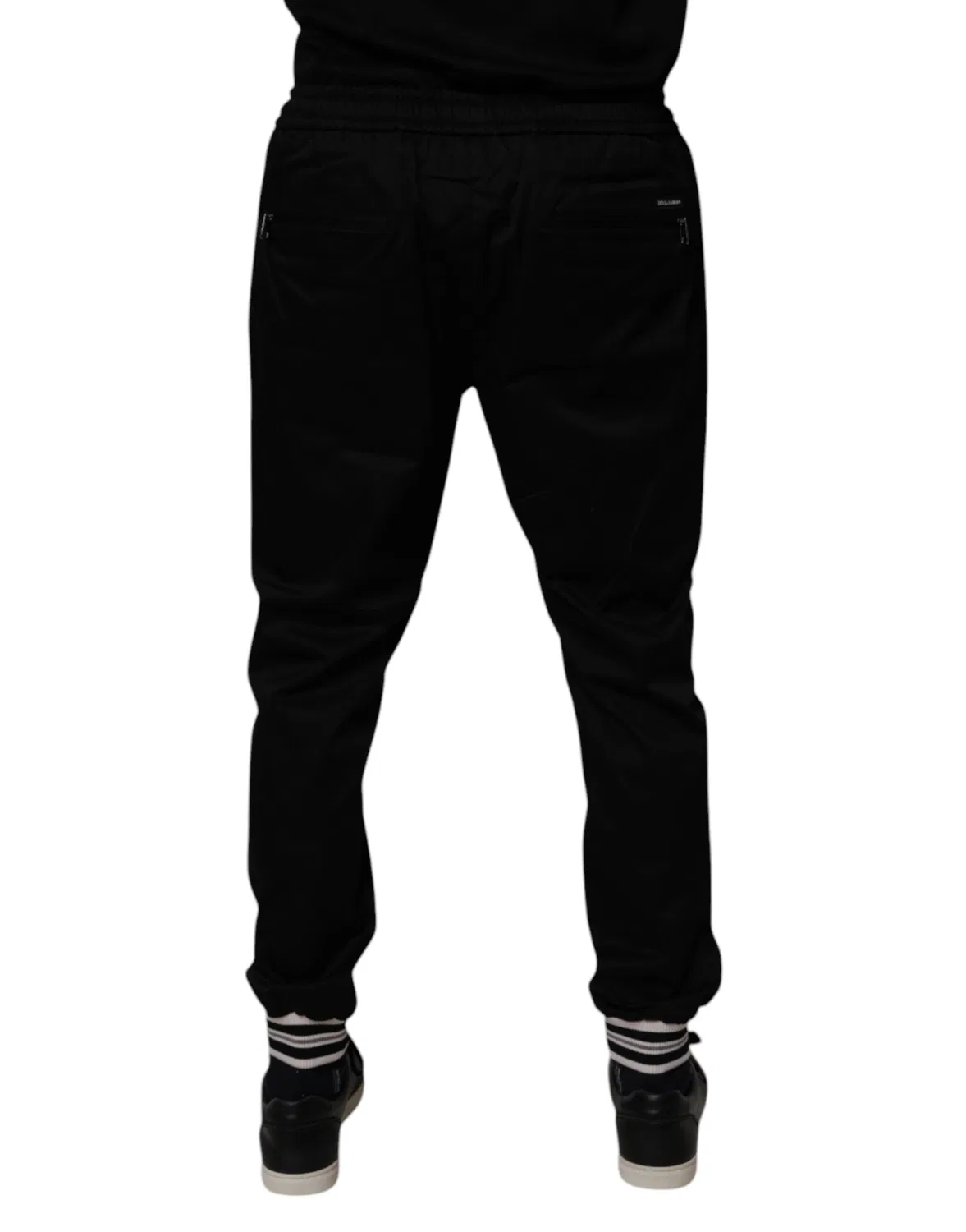 Мужские спортивные штаны на шнурке с логотипом Dolce & Gabbana, Black — фото 4