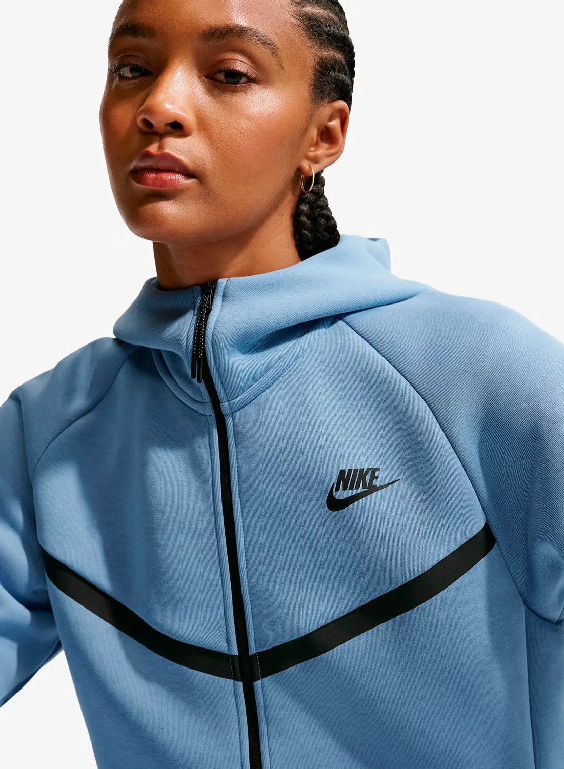 Худи из флиса Tech Fleece Nike, синий — фото 4