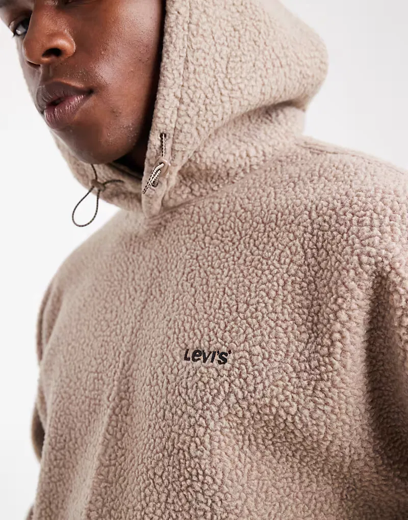 Худи Levi's с логотипом в тон, бежевый — фото 3