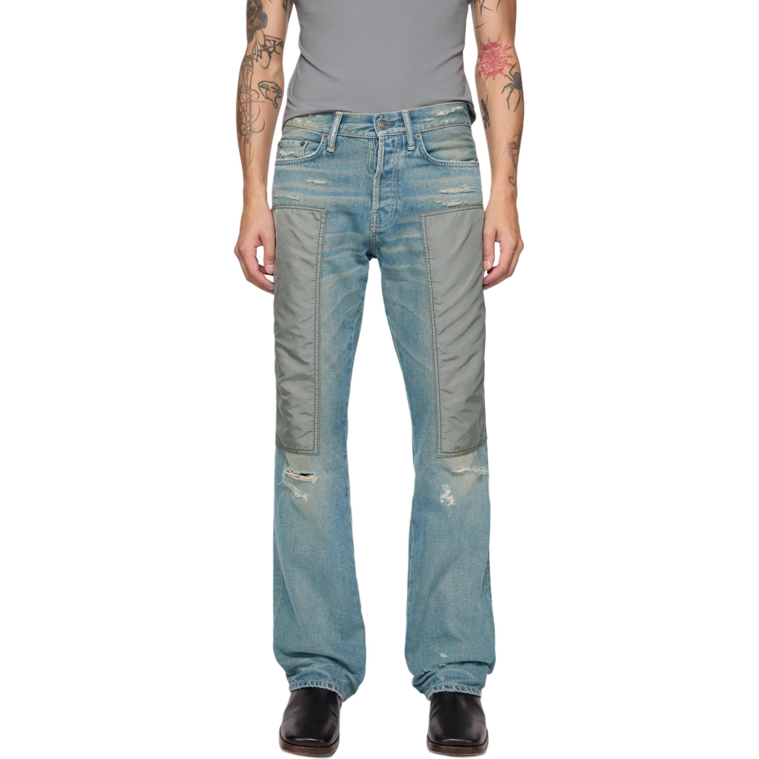 Джинсы мужские Regular fit 2010M Acne Studios, средне-синий/светло-серый