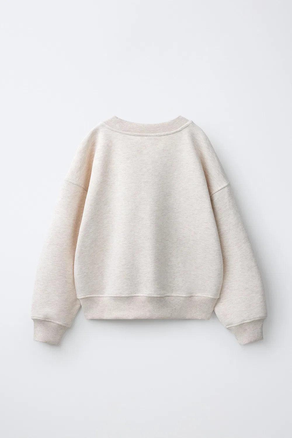 Толстовка с V-образным вырезом и вишневым принтом ZARA, Sand/Marl — фото 2