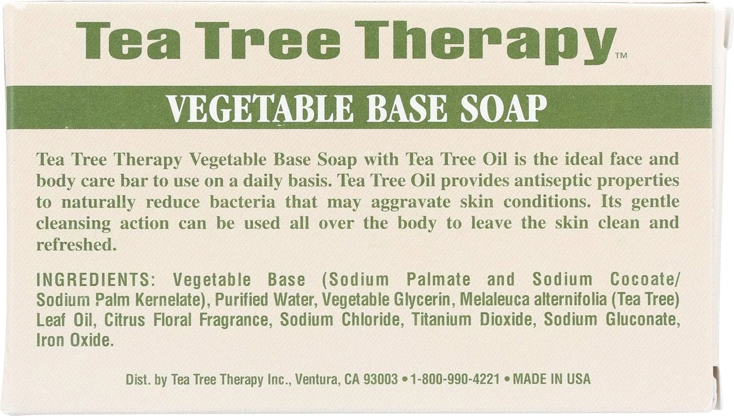 Мыло твердое с маслом чайного дерева Tea Tree Therapy, 99.2 г — фото 2
