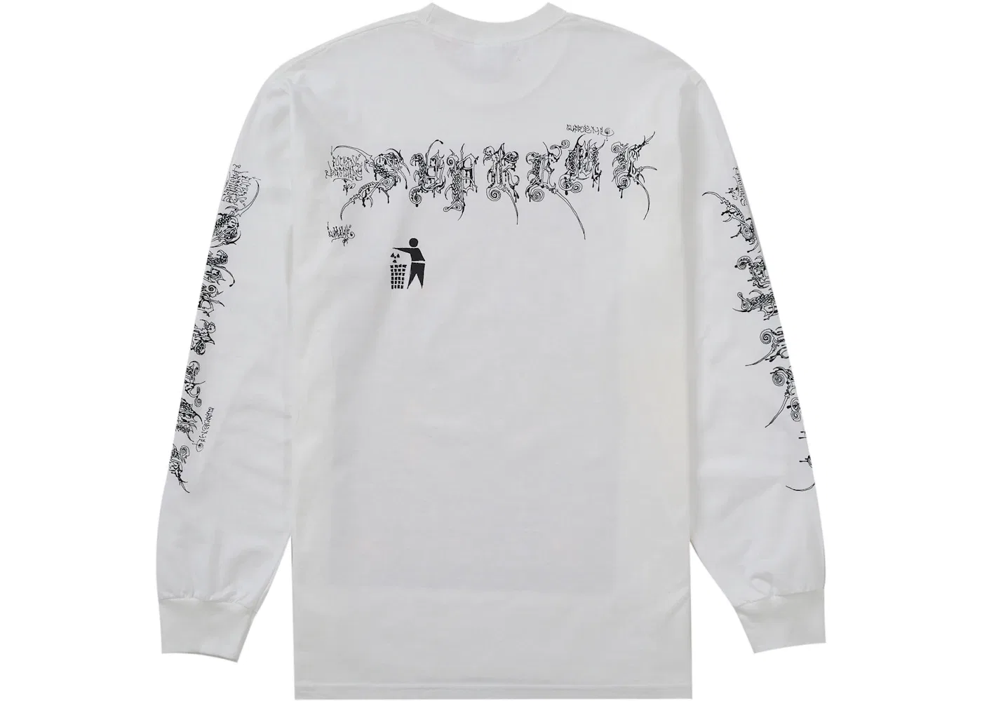 Мужская футболка с длинным рукавом с принтом Supreme Wombat L/S Tee, White — фото 2