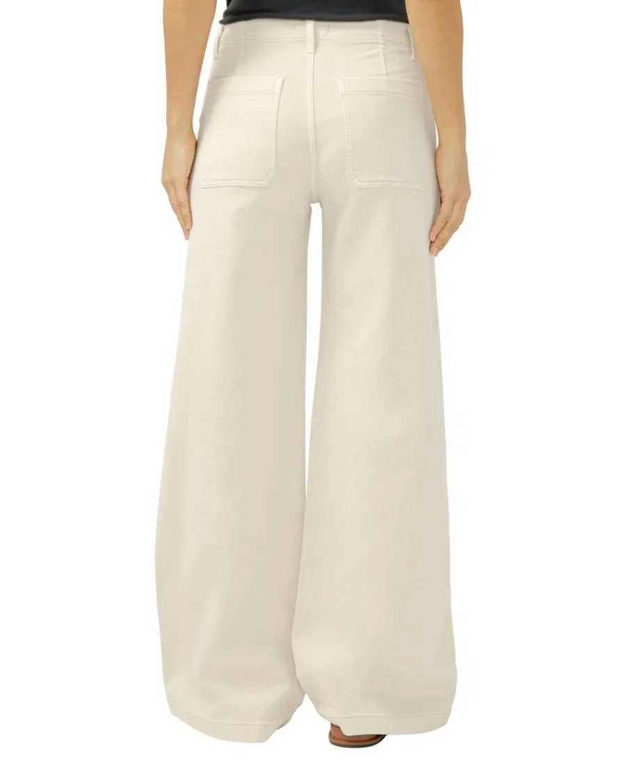 Джинсы женские с широкой штаниной Knit Flex Silver Jeans Co., Cream — фото 4