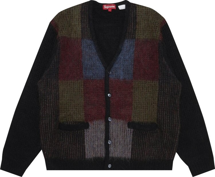 

Кардиган Supreme Brushed Grid Cardigan 'Black', черный
