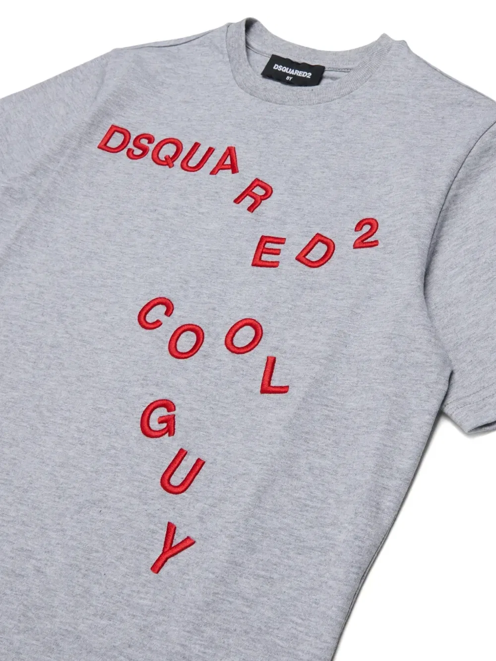 Футболка с вышитым логотипом Dsquared2 Kids, серый — фото 3