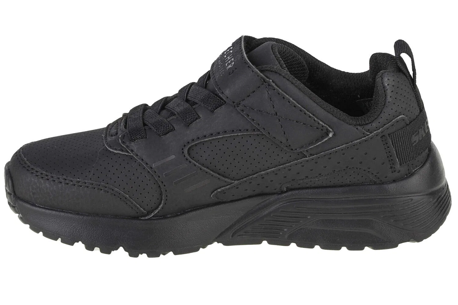 Детские кроссовки на липучках Skechers Uno Lite, Цвет: Schwarz — фото 2