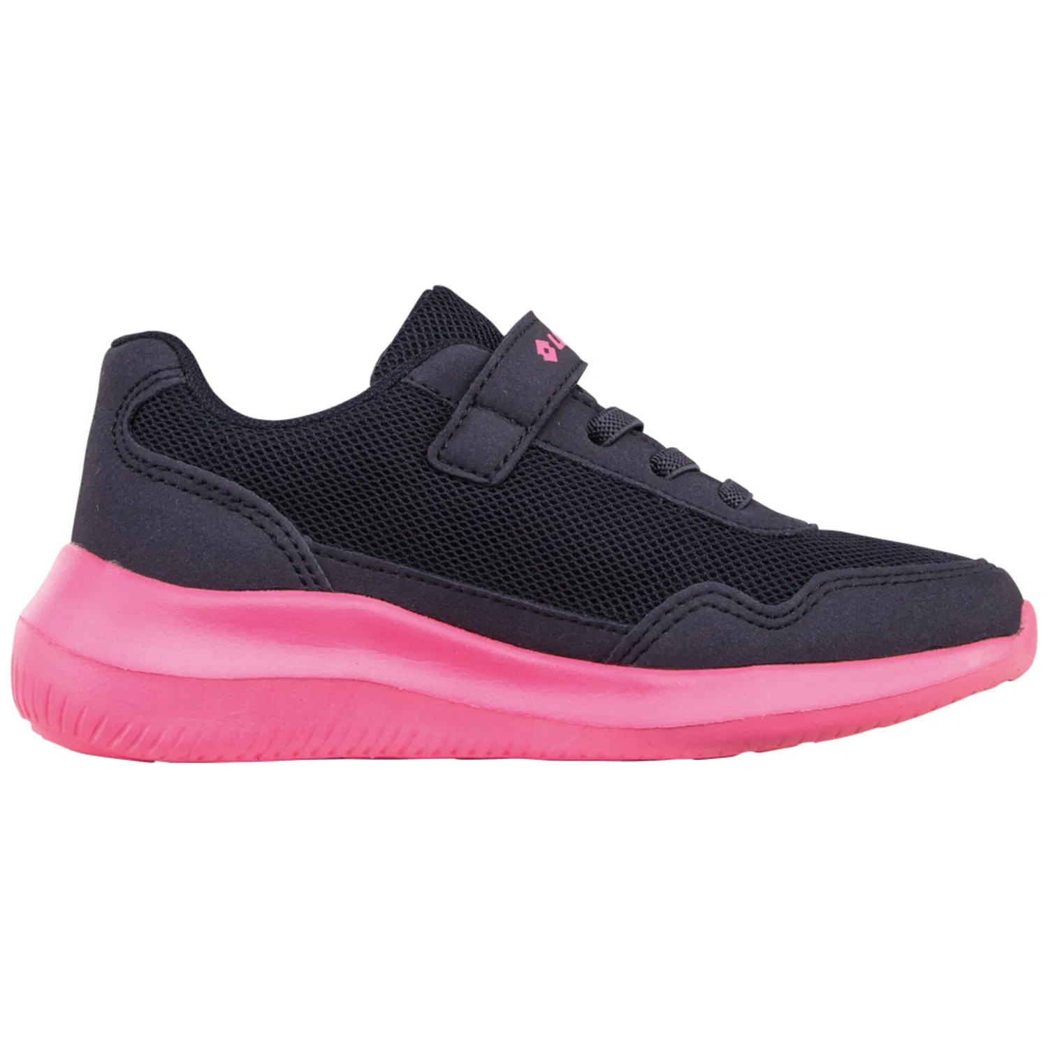 Детские спортивные кроссовки с кожаными вставками Lotto, Navy-Pink — фото 2