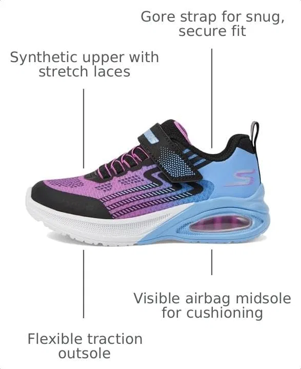 Детские кроссовки для девочек Microspec Max Advance Skechers, Perwinkle/Multi — фото 3