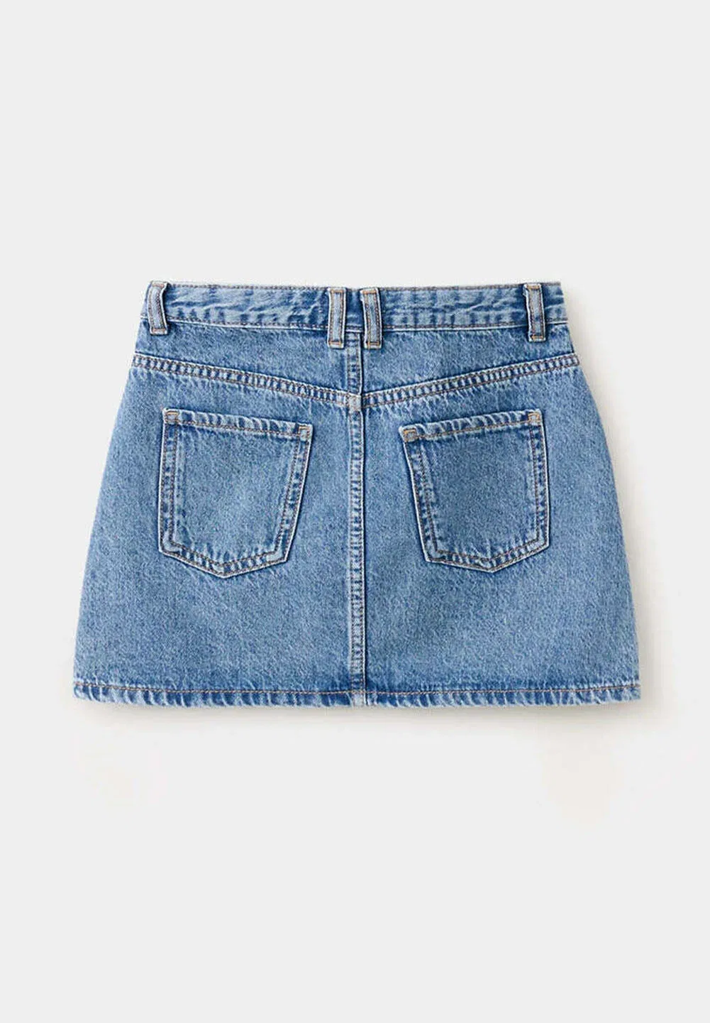 Детская мини-юбка Mango Kids, Blue Denim — фото 4