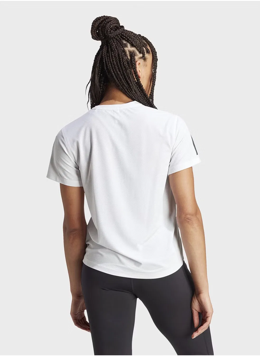 Футболка для бега с влагоотводящей тканью Own the Run Adidas, белый — фото 2