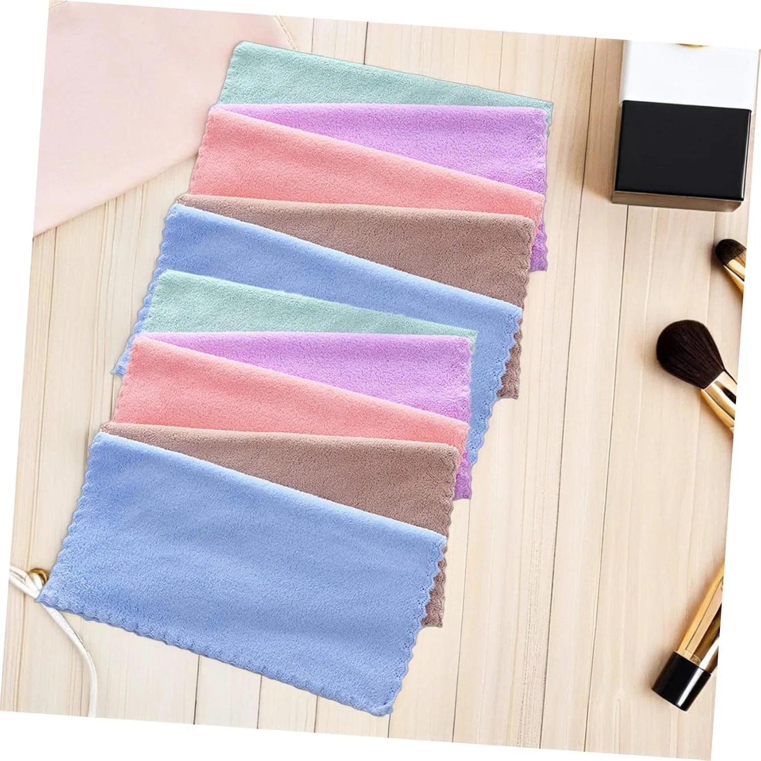 Многоразовые салфетки для снятия макияжа, 10 шт, Baluue, из микроволокна, 25x25 см — фото 4