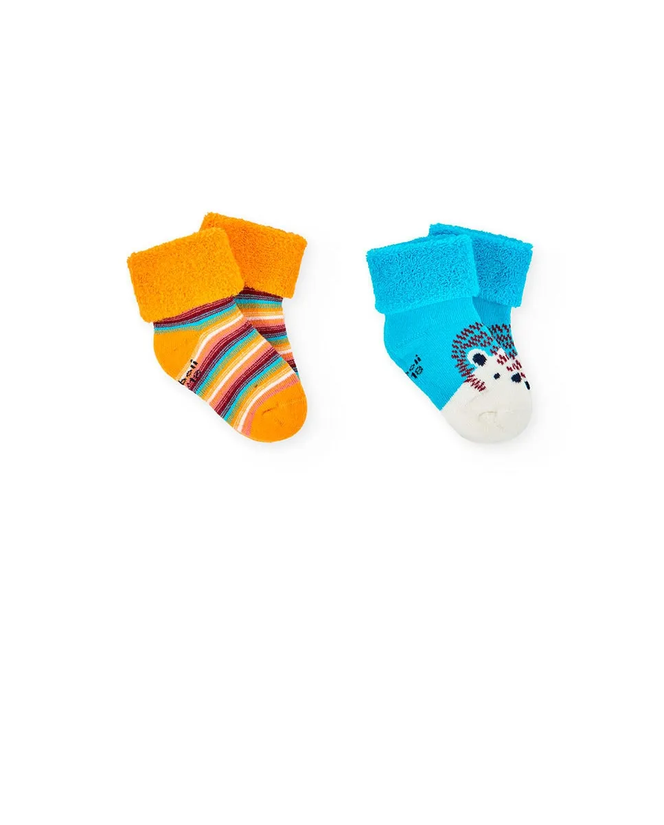 

Комплект носки для младенцев с узором Boboli, мультиколор