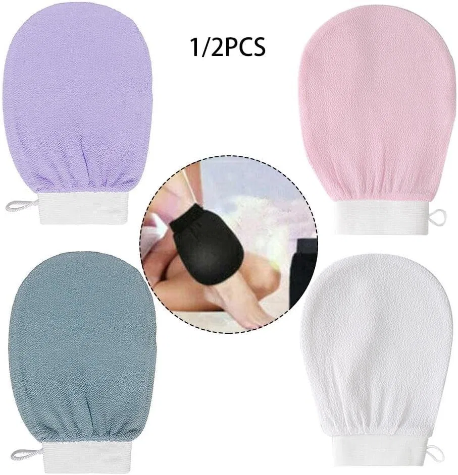 Мочалка для тела эксфолиирующая Gdfnmogo, 2 шт, Light Purple — фото 3