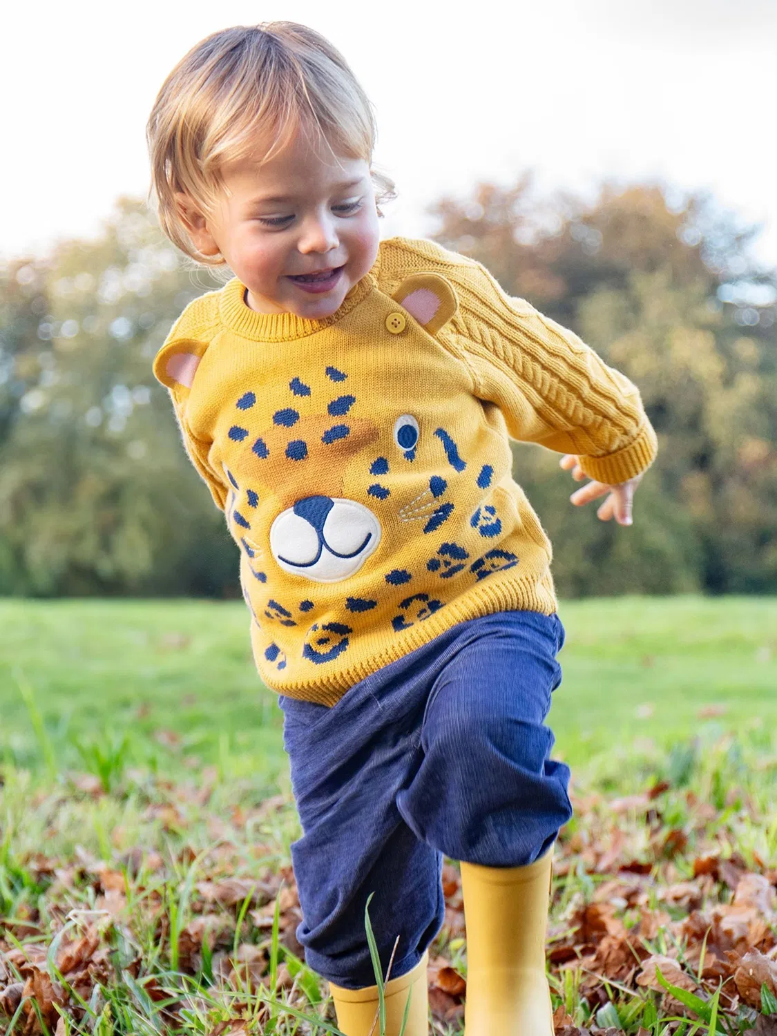 Брюки из вельвета Frugi, синие
