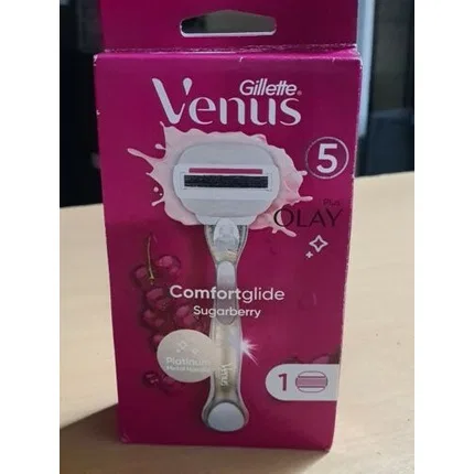 Бритва Venus Comfortglide Sugarberry Scent with Olay Platinum Grip Gillette, Розовый