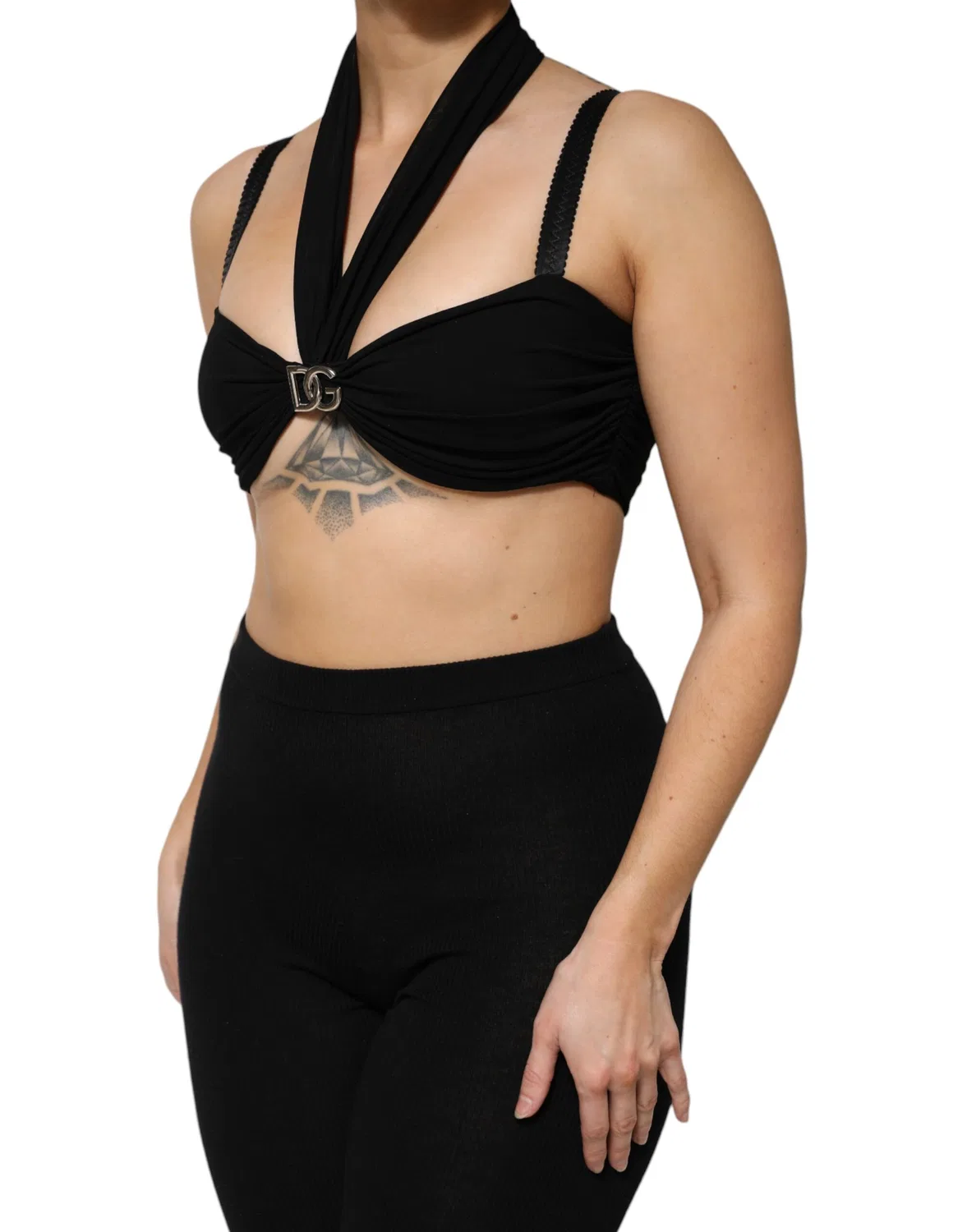 Женский топ-бюстье с застежкой-молния Dolce & Gabbana, Black — фото 3