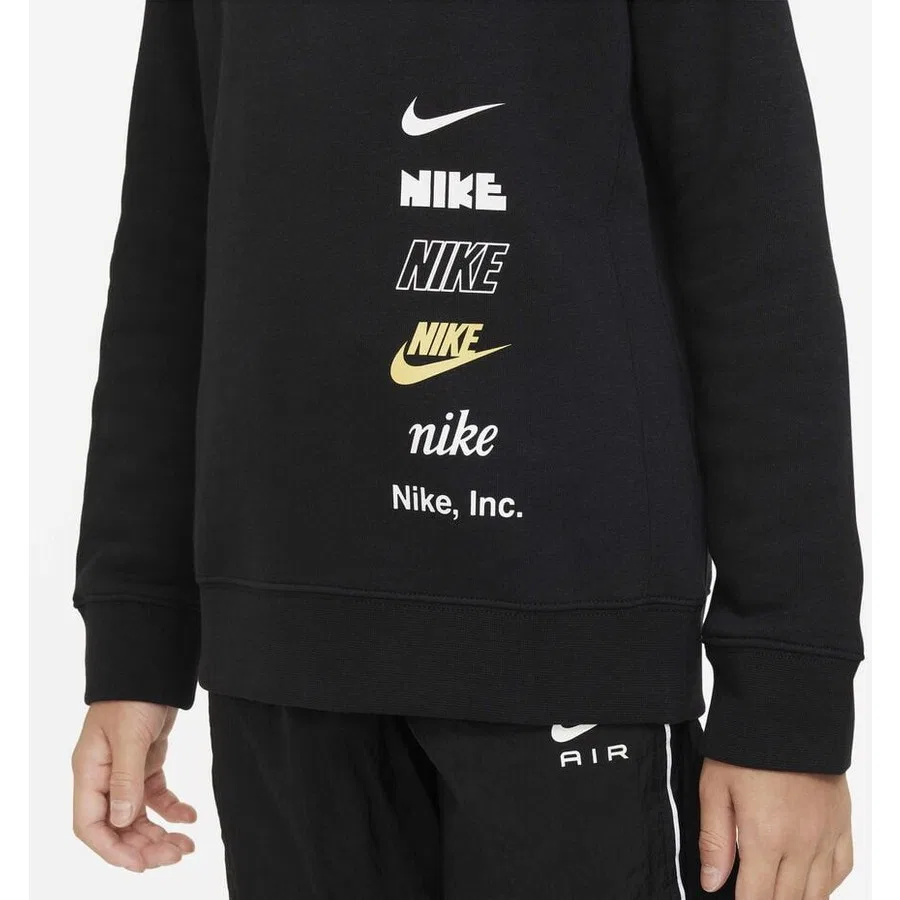 Свитшот детский с принтом Nike Sportswear Pullover, Черный — фото 3