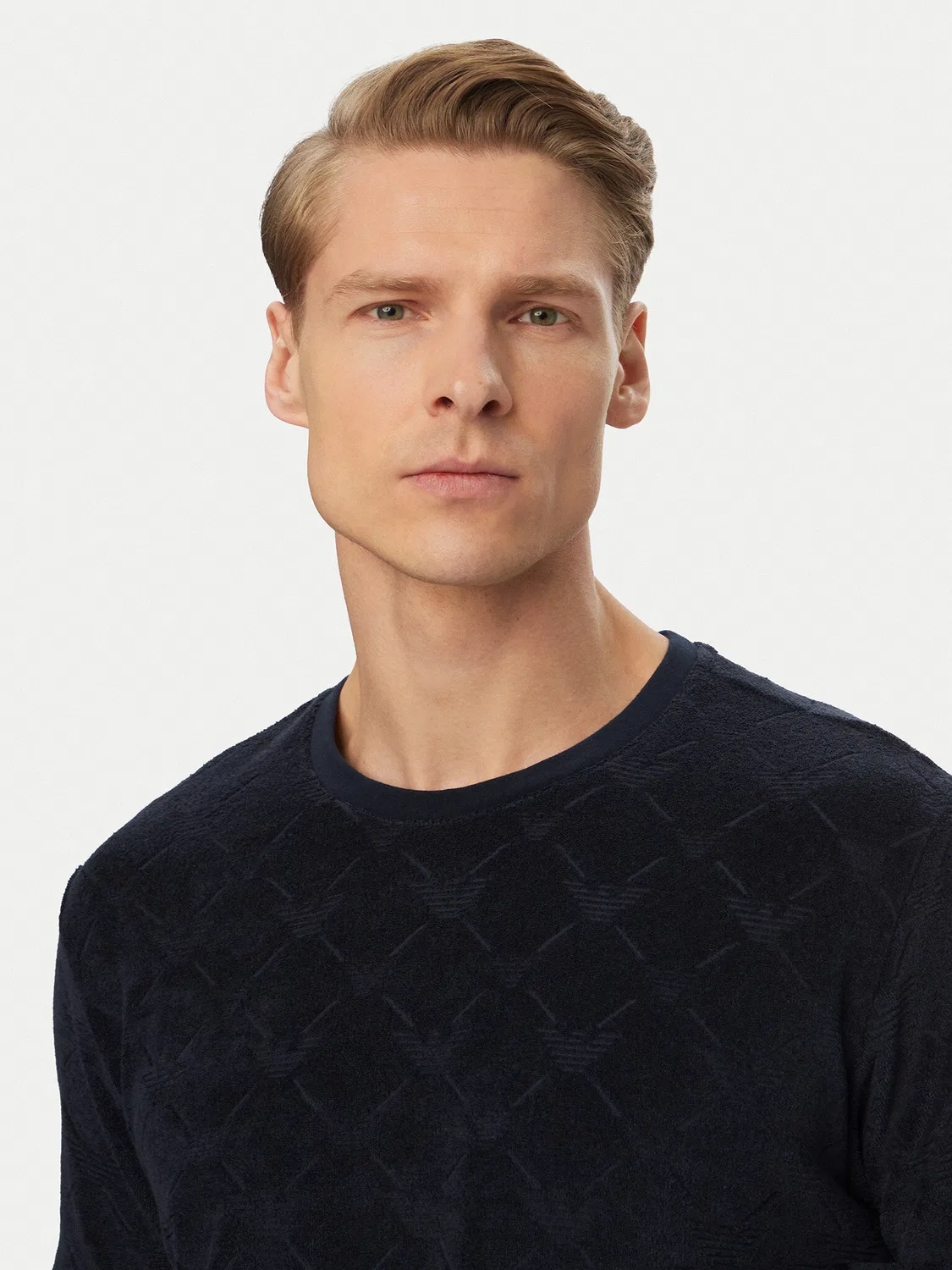 Мужская футболка стандартного кроя Emporio Armani, темно-синий — фото 4