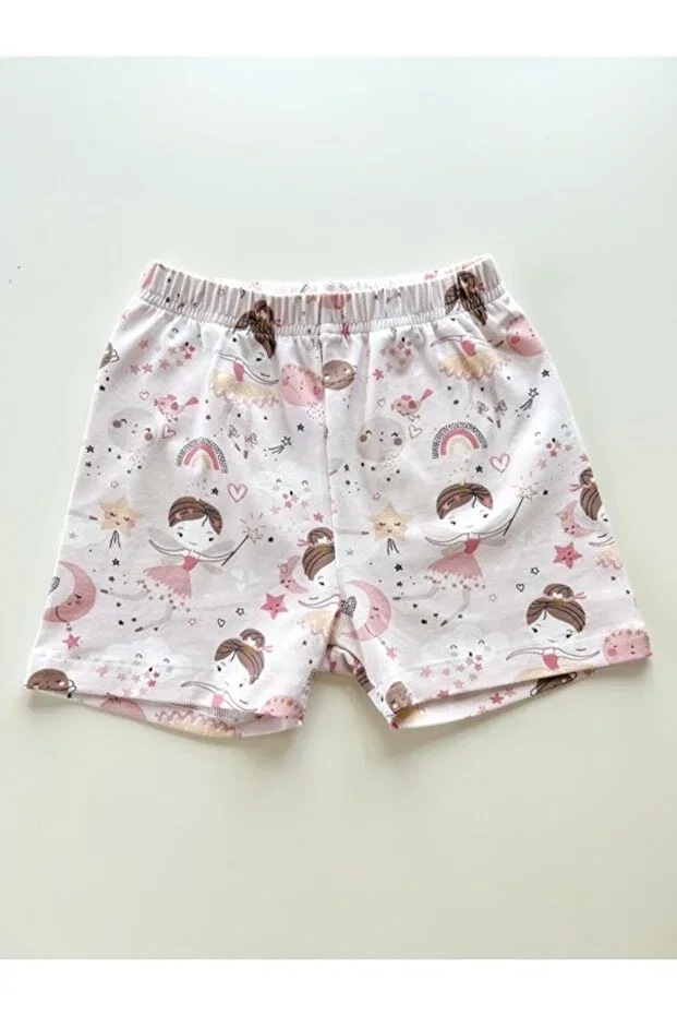 Детские шорты для девочек с принтом Fairy Girl Princess Pattern Key Kids, White