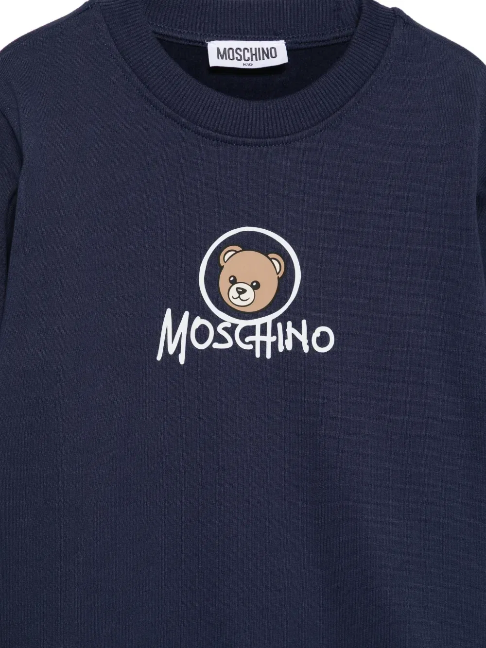 Толстовка с логотипом Тедди Бир Moschino Kids, синий — фото 3