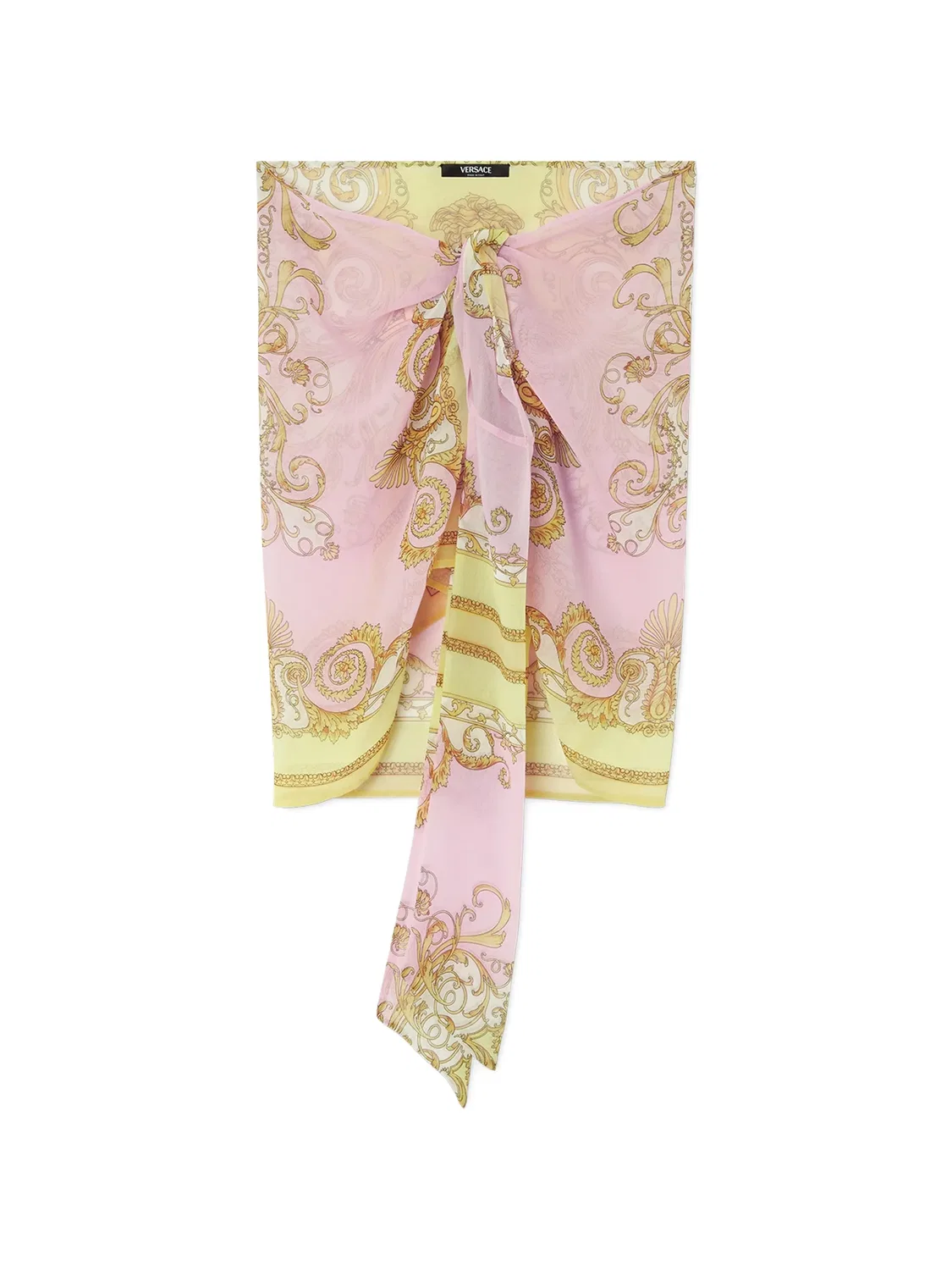 Юбка с принтом фулара Versace, розовый