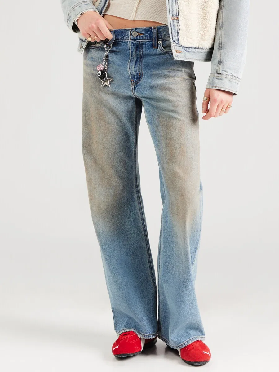 Джинсы LEVI'S Wide leg Jeans 'LOOSE BOOT' синего цвета — фото 3