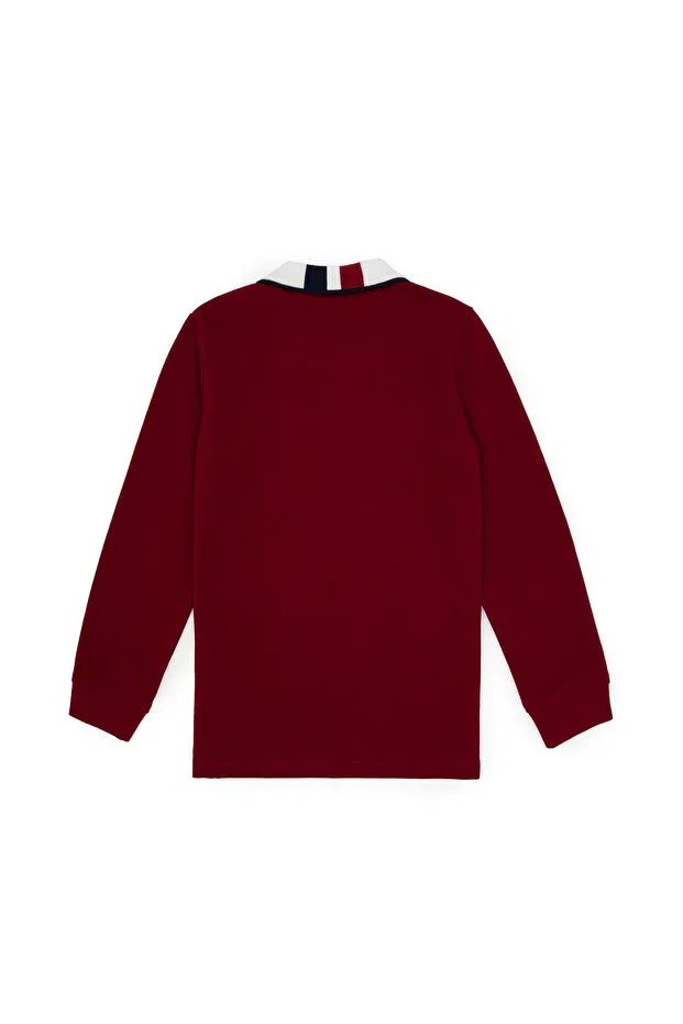 Детское худи для мальчиков с длинным рукавом U.S. Polo Assn., Burgundy — фото 2
