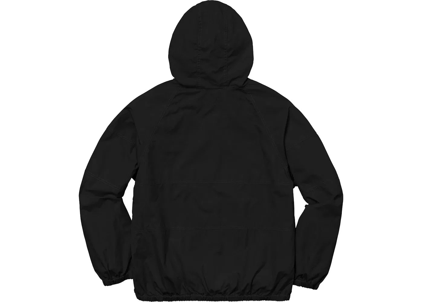 Мужская куртка с капюшоном Supreme Cotton Hooded Raglan Jacket, Black — фото 2