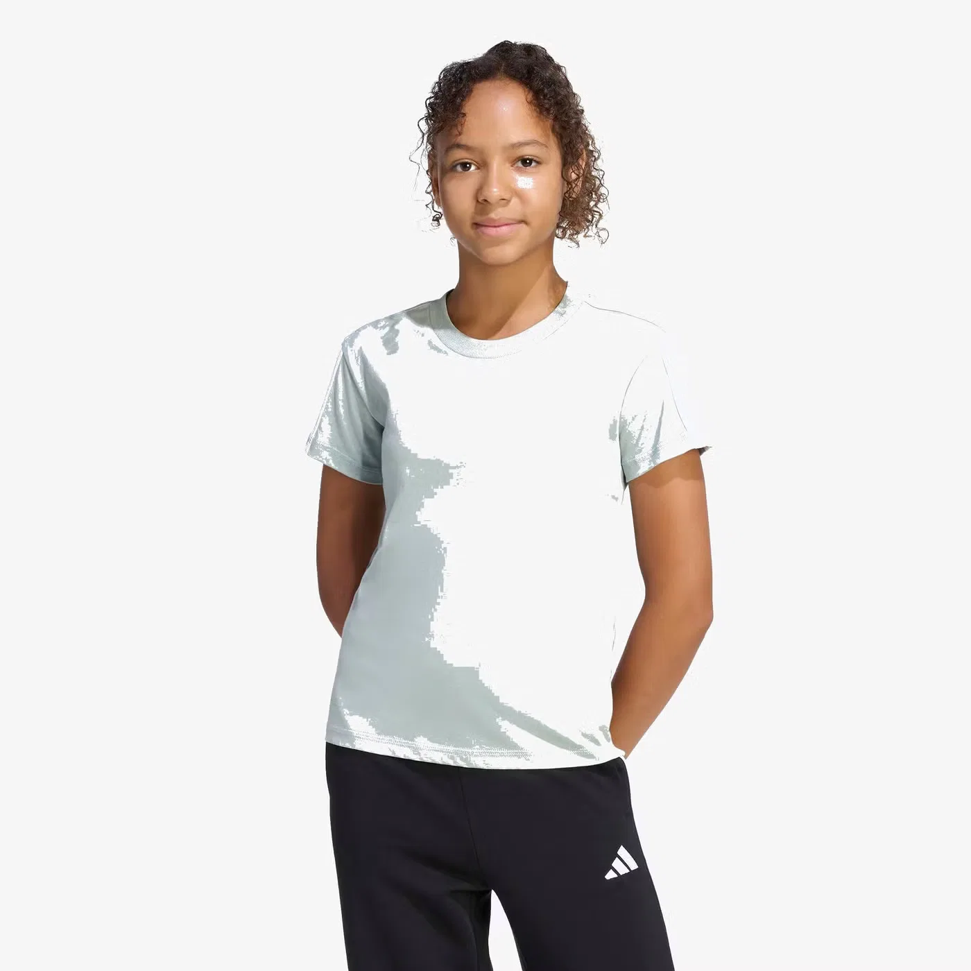 Футболка хлопковая Essentials Adidas, шалфейный — фото 2