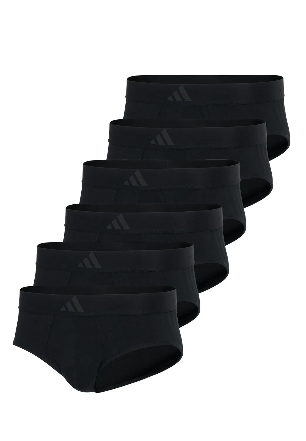 Мужские хлопковые трусы-слипы с принтом 3-полосный Adidas, Schwarz