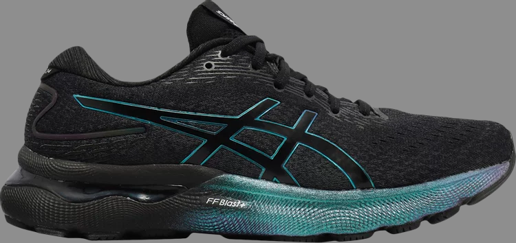 Кроссовки gel nimbus 24 platinum 'black iridescent' Asics, черный - фото