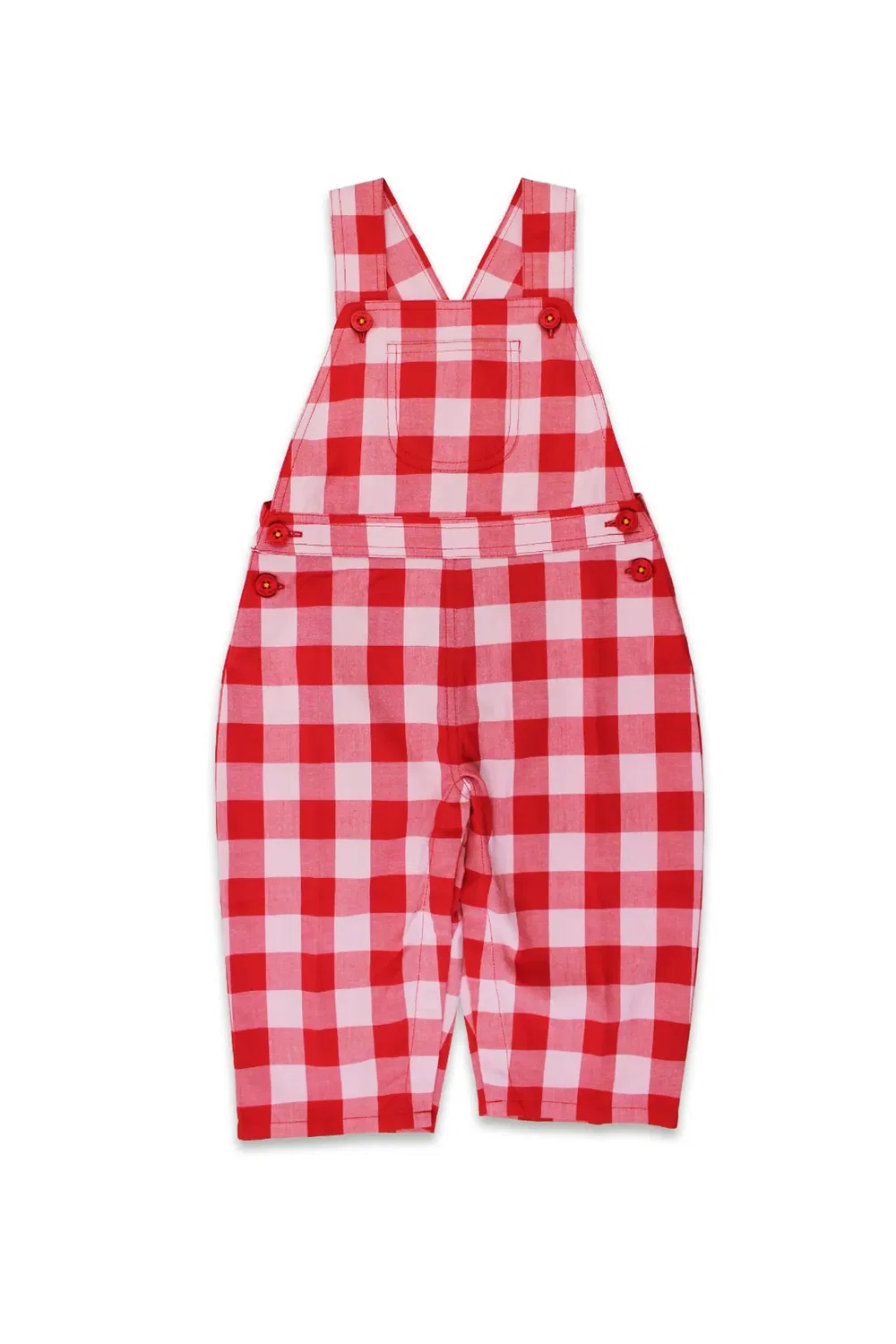 Комбинезон в клетку Gingham Woven Dungarees Toby Tiger, Red