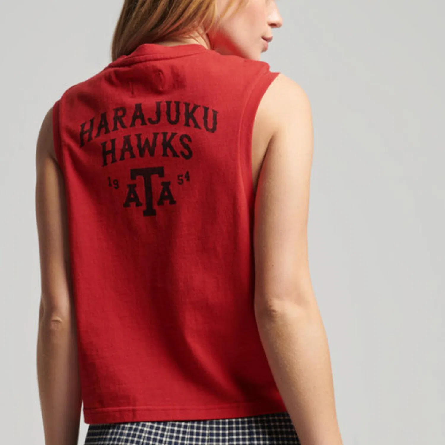 Женская футболка с вышивкой Vintage Collegiate Superdry, Rot — фото 2
