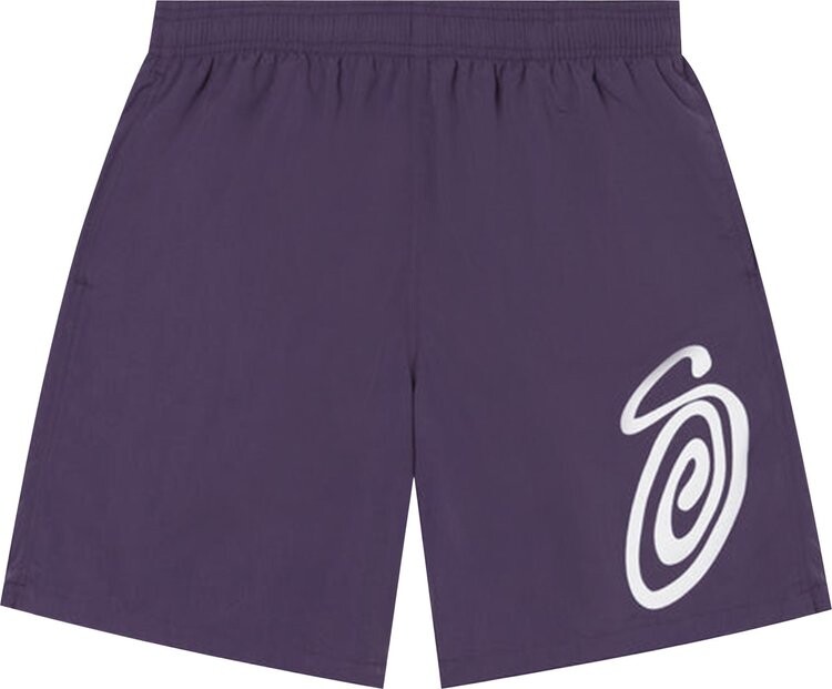 

Шорты Stussy Curly S Water Short 'Purple', фиолетовый