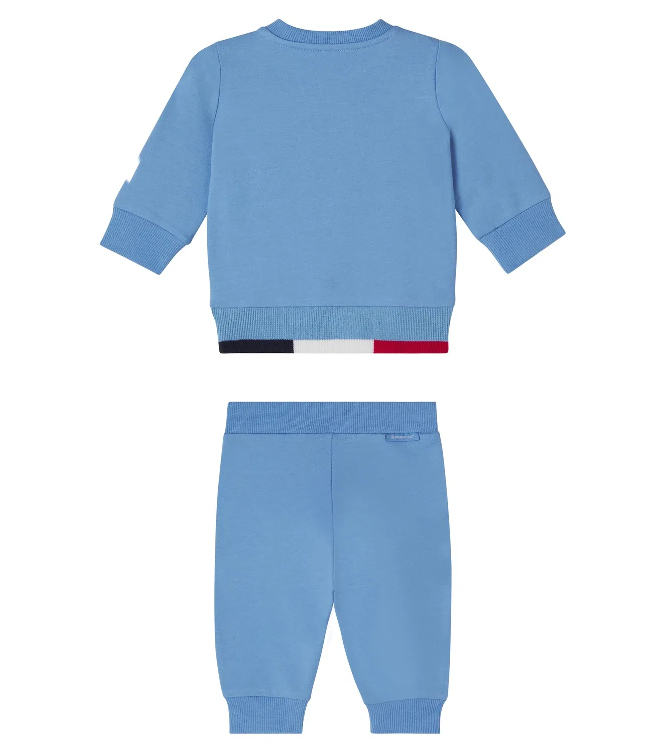 Комплект из флисовой толстовки и спортивных брюк для малышей, Moncler Enfant, бирюзовый — фото 4