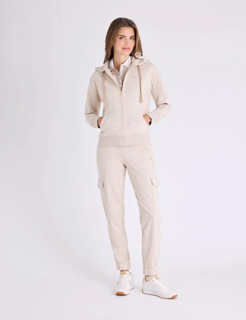 Женские джоггеры U.S. Polo Assn. French Terry Cargo, бежевый — фото 3
